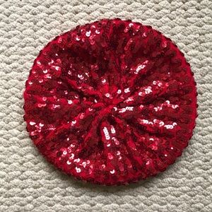 Vintage forever 21 French sequin beret hat